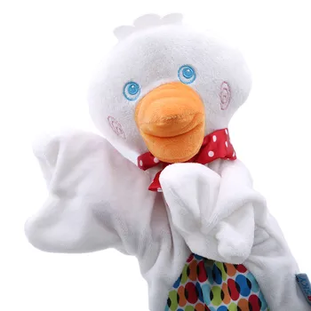 

Cartoon Animal Hand Puppet Muppets Plush Toy Doll Monkey Frog Duck Appease Towel Hand Puppets For Kids