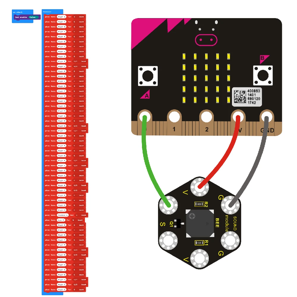 Keyestudio пассивный звуковой модуль зуммер для BBC micro: bit