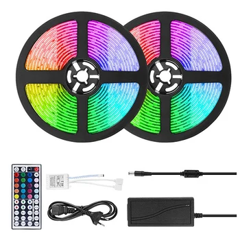 

32.8Ft LED RGB Strip Light APP Control Color Changing LED 5050 RGB Light Strips with RF Remote for Rooms,Party(EU Plug)