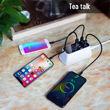 

Mobile phone charger 5A super fast charging multi usb8 port intelligent 3C digital display power adapter