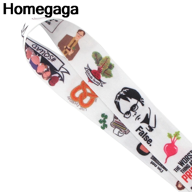 Homegaga офис ТВ шоу 90s аксессуары для ключей для безопасности, защиты телефона USB держатель удостоверения личности ключевой ремень шнур с этикеткой D2280
