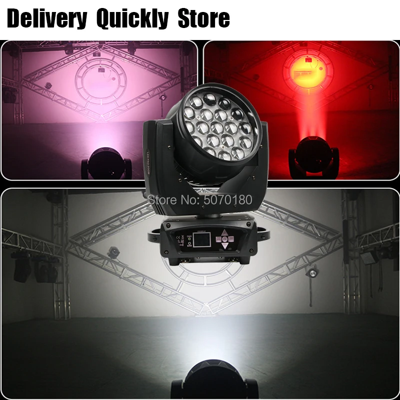 

Show Time 19Pcs 15W RGBW 4 IN 1 Dj Led PRo Zoom Moving Head Light Good Use For Home Party Disco Ktv Night Club Dance Show Time