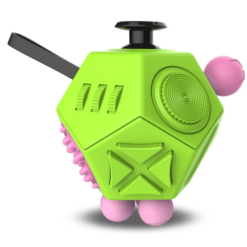 EDC Hand For Autism ADHD Anxiety Relief Focus Kids 12 Sides Anti-Stress Magic Stress Fidget Toys