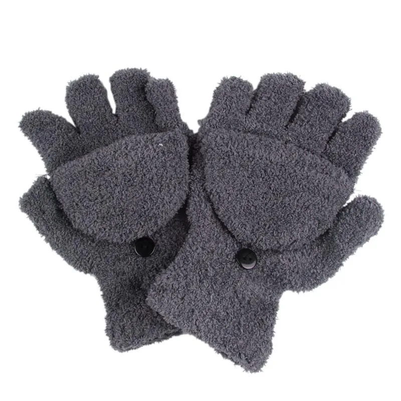 Guantes de invierno para mujer y niña, calentador de manos y muñeca, sin dedos, 6 colores