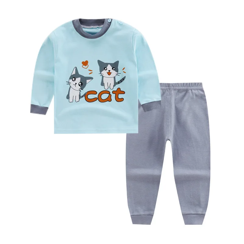 Новые детские пижамы; одежда для сна для младенцев; Детские пижамные комплекты для мальчиков и девочек; пижамы с животными; детские пижамы; хлопковая одежда для сна