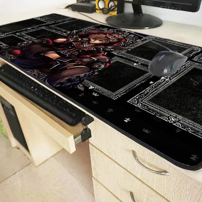 XGZ Kingdom Hearts Anime Large Gaming Mouse Pad Rubber PC Computer Gamer Mousepad Desk Mat Locking