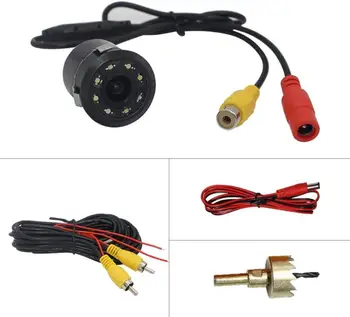 

Universal Rear View Camera 8 LED Flush Mount 180 Viewing Angle Reverse Camera 12V Rear View car reverse camera Car Backup Camera