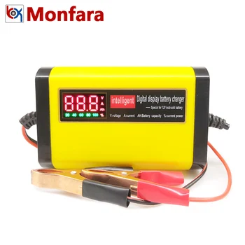 

12 Volt 2A Smart Battery Charger LCD Voltage Current Capacity Display for 12V 2 AMP Car Motorcycle Toy Lead Acid AGM GEL 2000MA