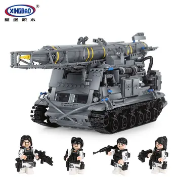 

Xingbao 06005 Military Series 1750Pcs The 8U218 TEL 8K11 Set Building Blocks Bricks Children Educational Boy`s Toys Model Gifts