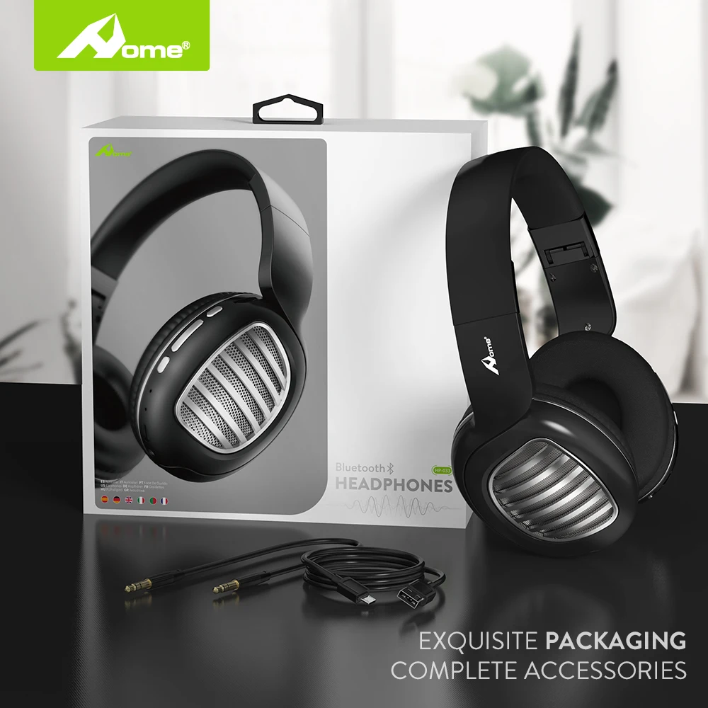 Wireless Bluetooth Headphones With Microphone Over The Ear Noise Cancelling Foldable Computer Headphones for Kids TV PC Gaming