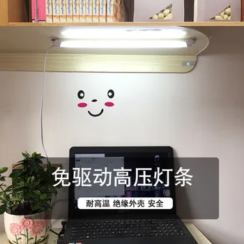 

220v High Strip Dormitory Lighting Highlight and Flicker-Free Eye Protection Cool Lamp 110v Cross Border
