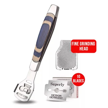 

New Stainless Steel Foot Skin Shaver Corn Cuticle Cutter Remover Rasp Pedicure File Foot Callus 10 Blades Foot Care Tool