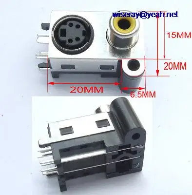 

DHL/EMS 250pcs Audio Video RCA Female + S-Video Panel Socket-A7
