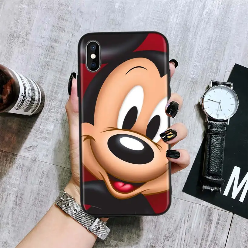Черный чехол для телефона с Минни Маус для Apple IPhone 11 Pro XS MAX XR 7 8 6 6S Plus X 10 Ten 5 5S SE Coque Shell - Цвет: BA182-2