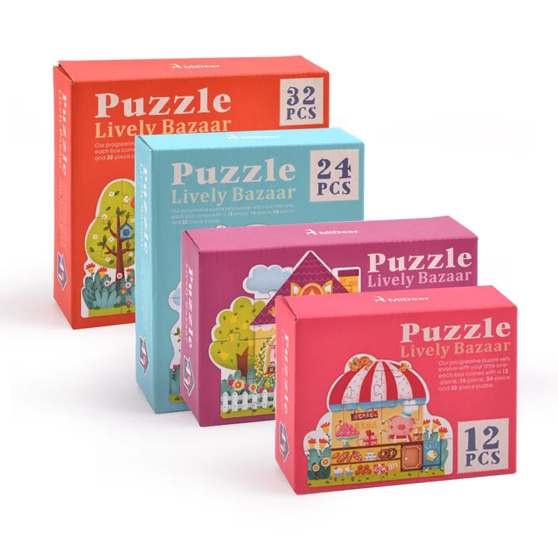 

MiDeer Mi Deer Children Puzzles Four-in-One Advanced Jigsaw Puzzle Make-up Educational Four Seasons Toy Gift Box