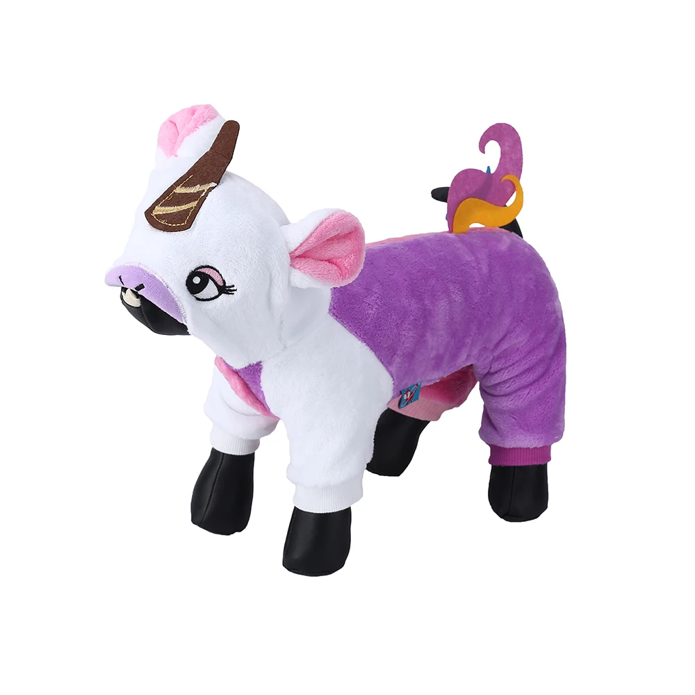 Ropa de perro unicornio para perros pequeños medianos, ropa de gato Arco Iris, monos de Gato coral mono de peluche para Chihuahua, ropa para cachorros - AliExpress