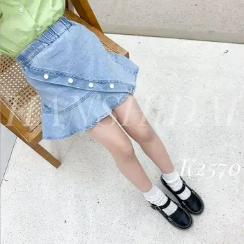 

2020 new wholesale girls denim skirt summer fashion girls skirt 3-8t C899