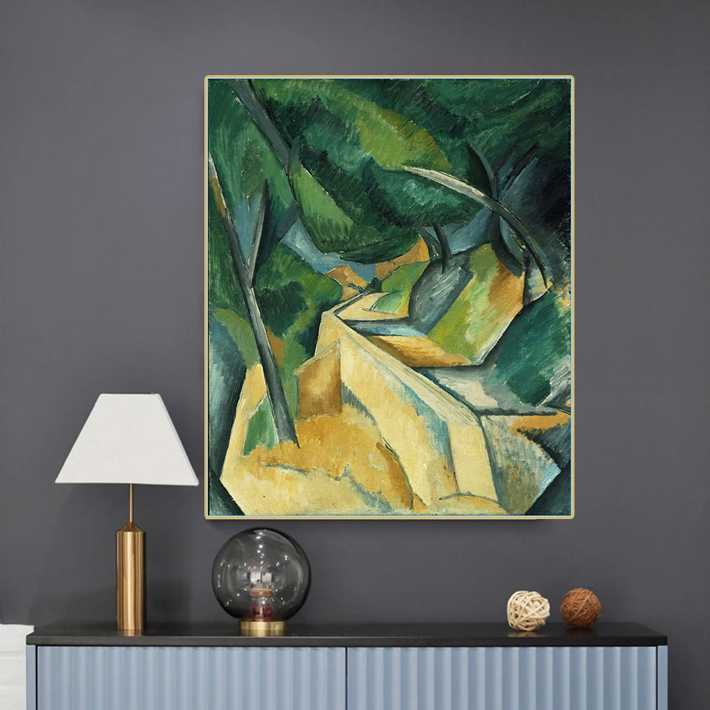 Citon холст искусство Масляная живопись Жорж Braque Road дорога возле L'Estaque Artwork