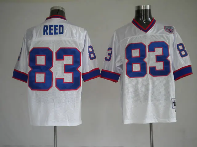 Белый Stitiched, Buffalo, Jim Kelly, Cam Thomas, Брюс Смит, Andre Reed, возврат для мужчин Джерси - Цвет: Белый