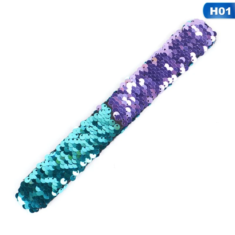 Волшебные блестки Русалочка потрепанные браслеты двухцветные блестки Реверсивные блестящие браслеты браслет с подвесками для детей Взрослые