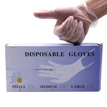 

25 Pairs Disposable PVC Gloves Anti-static Plastic Gloves For Tattoo Food Cleaning Cooking Restaurant Kitchen Accessories S/L/M