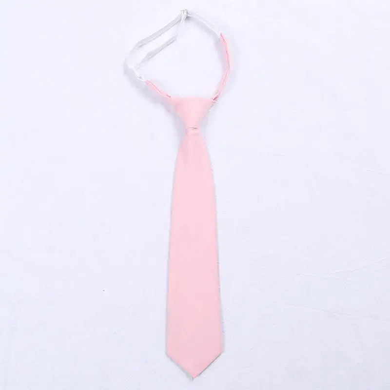 Школьная форма для японской средней школы, японский высокий школьный стиль, Одноцветный галстук, милый галстук для девочек, без завязывания, регулируемый узел - Цвет: E