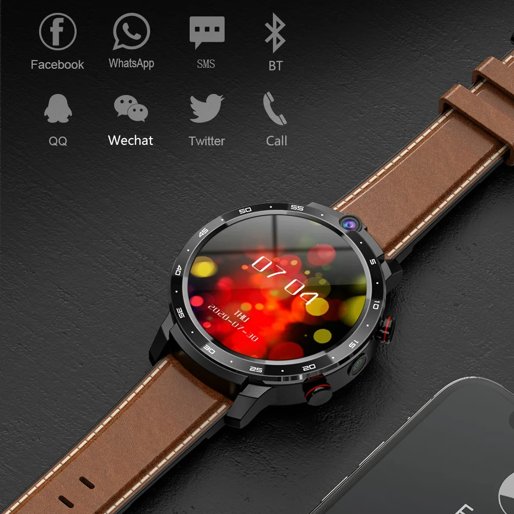 LEMFO LEM12 PRO Smart Watch 4G + 64G андроид 10 Беспроводной проекции 400*400 Разрешение 1 6 дюймов GPS