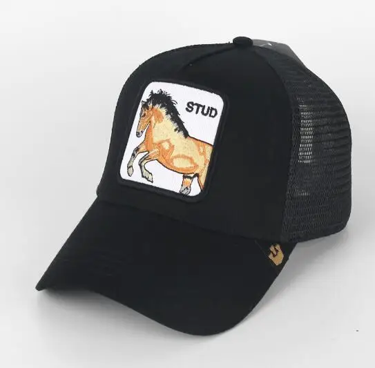 New Baseball Cap Animal EmbroideryAnime Cute Embroidery Summer Mesh Men's Ms. Outdoor Sunshade Truck Driver hats FITS Goorin² - Цвет: 8