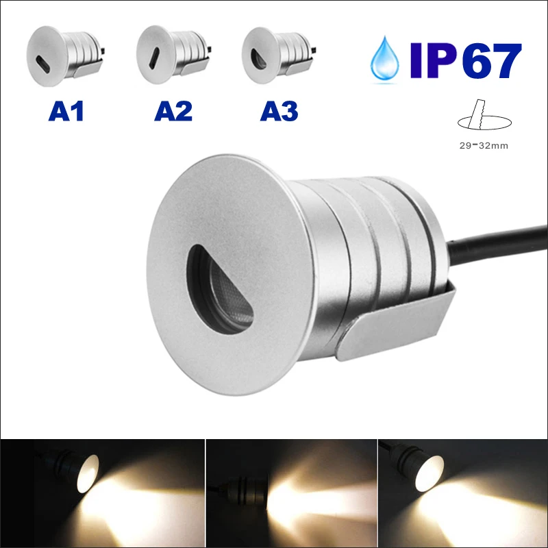 4 шт./партия IP67 Открытый шаг света DC12V 24 В 1 Вт светодиодный небольшой подземный похороненный свет лампы лестница прохода под наземные лампы