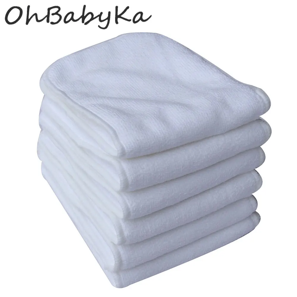 Многоразовые подгузники Ohbabyka 10 шт./лот моющиеся тканевые вкладыши для детских
