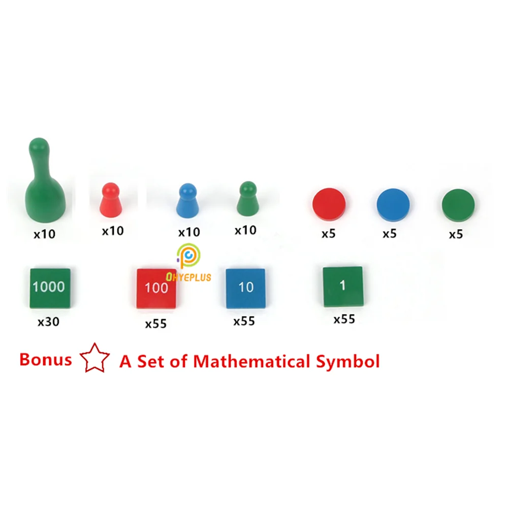 Montessori Math Toy Stamp Game for Children Addition/ Subtraction/ Multiplication/ Division Learning Tools Wooden Number Puzzles