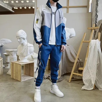 

Tracksuit Men's Set 2020 Spring Autumn Joggers Sporting Suit Jacket Sweatshirts+Pants Sportswear Two Piece Set For Men Clothing