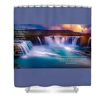 

River Of Life Polyester Bathroom Shower Curtain