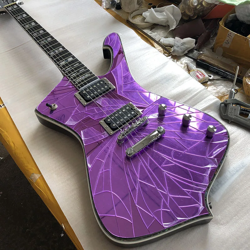 

2019 Factory Custom Electric Guitar with Abalone bind to the body,silver Hardware,free shipping
