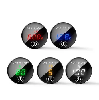 

Car Motorcycle DC 5V-48V LED Panel Digital Voltage Meter Battery Capacity Display Voltmeter with Touch ON OFF Switch