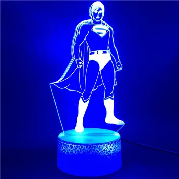 

Bluetooth Speaker Base Superman Justice League 7 Colors Nightlight Child Holiday Gift Study Event Prize Party Decoration Lamp