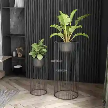 Nordic Plant Shelves Minimalist Wrought Iron Floor-standing Living Room 2