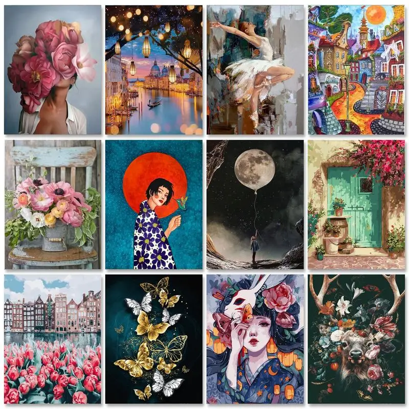 Gatyztory Painting By Number Scenery Painting By Numbers Paint