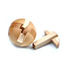 Puzzle en bois classique, sphère d'intelligence, jeu de stimulation du cerveau chinois, jouet pour enfant et adulte