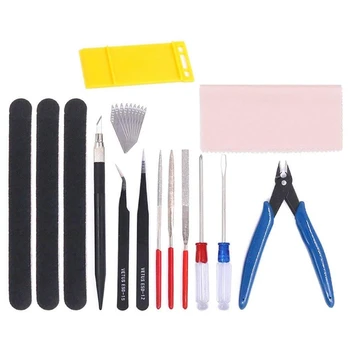 

15PCS Model Tools Kit Modeler Basic Tools Craft Set Hobby Building Tools Kit for Gundam Car Model Building Repairing and Fixing