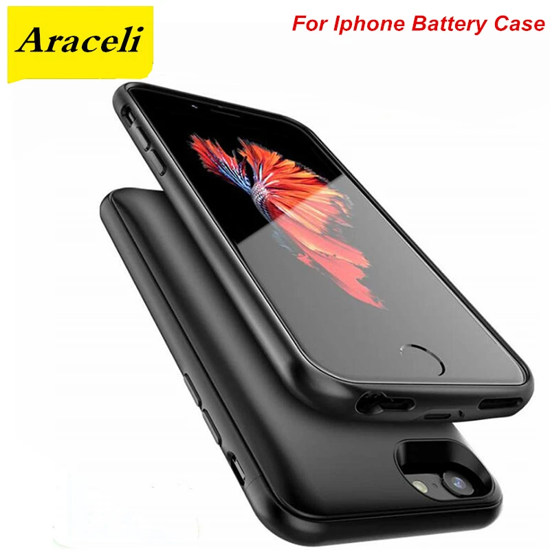 Ультратонкий портативный внешний аккумулятор для iPhone 5 5S SE 6 6S 7 8 Plus 6s X XS XR Max|Чехлы