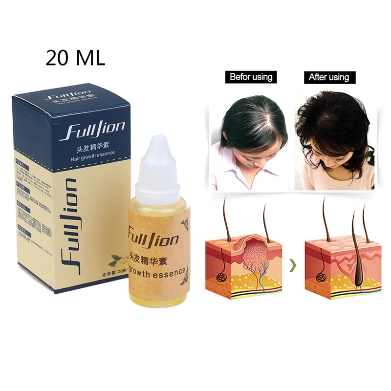 20ml Fast Powerful Liquid Hair Growth Hair Essence Thick Long Nourishing Hair Growth Serum Oil for Thinning Hair Loss