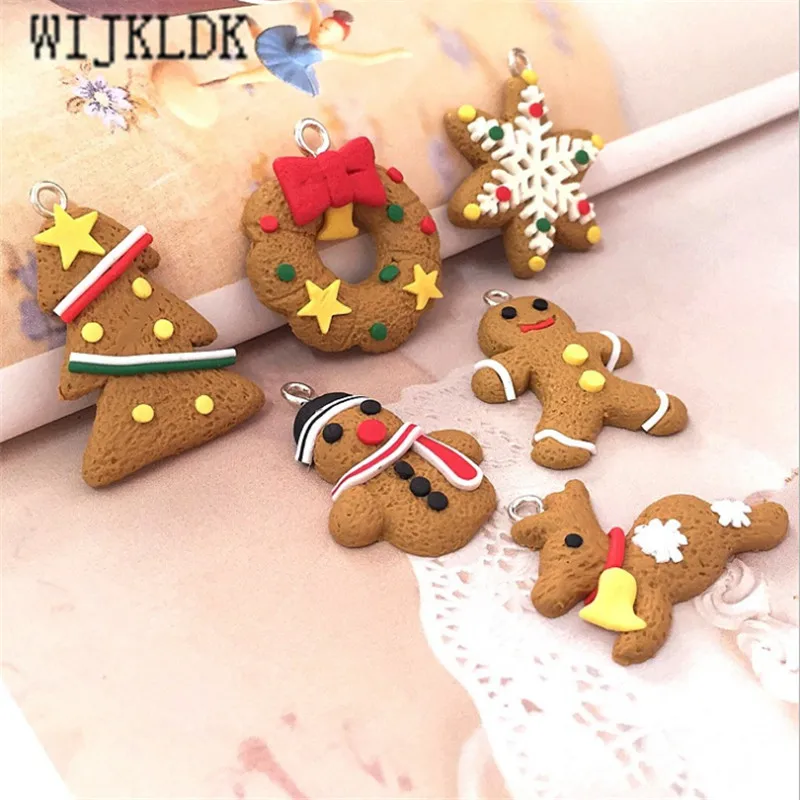 

Christmas Ornaments 1pcs Gingerbread Man Santa Snowman Chrismas Tree Pendant New Year Decor Party Supplies Natal 2020 Navidad-S