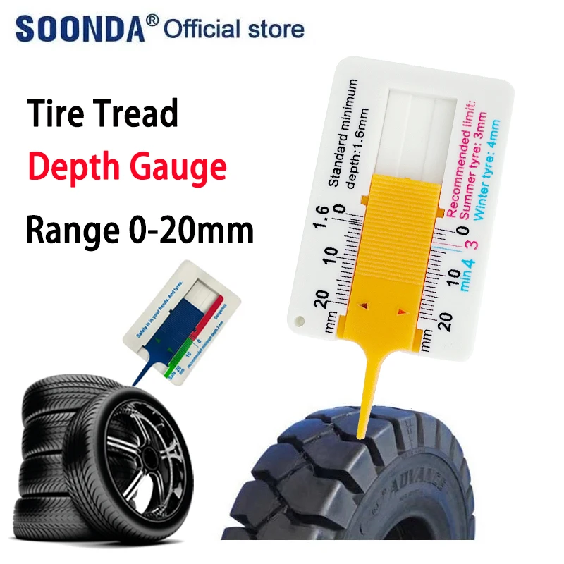 Width Measuring Instruments Tools Auto Car Tyre Depthometer Depth Gauge