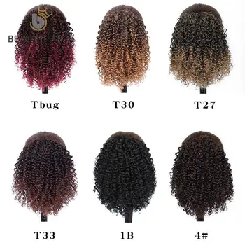 

Ombre Afro Kinky Curly Chignon Drawstring Puff Pontail Jerry Curl Synthetic Clip in Ponytail African American 1PC/Pack