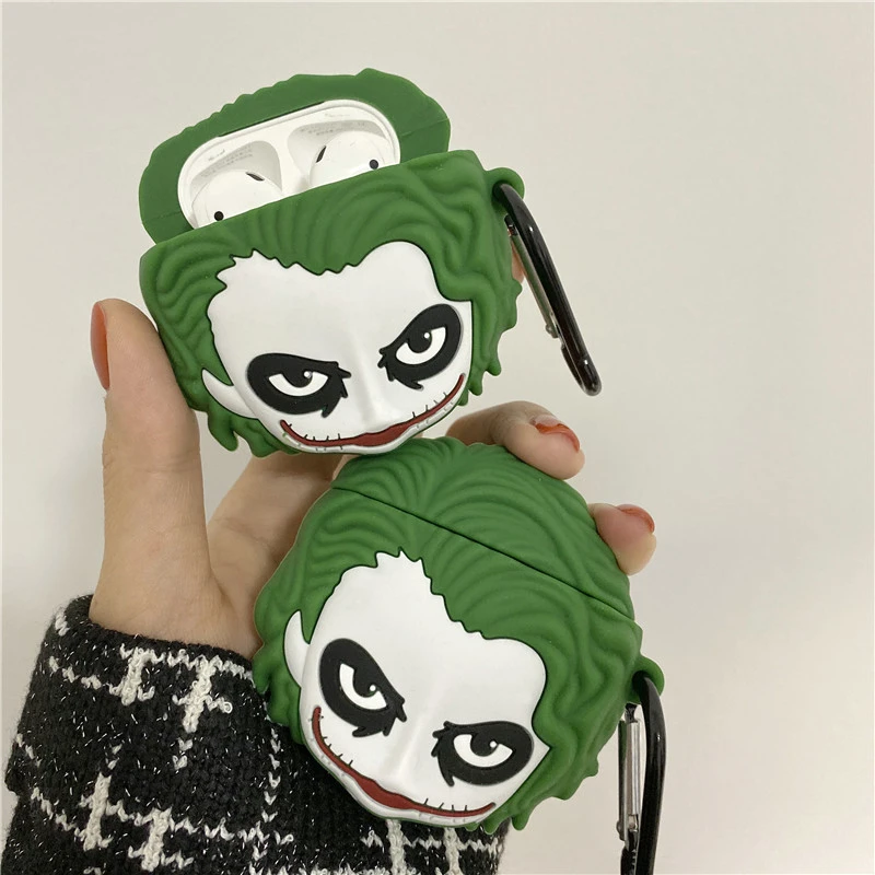 For AirPod 2 Case 3D Clown Joker Cartoon Soft Silicone Wireless Earphone  Cases For Apple Airpods Case Cute Cover Funda|Phụ Kiện Tai Nghe| -  AliExpress