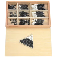 Montessori Kids Black White Checker Beads Board with Wood Box Early Education Preschool Training Learning Math Toys for Children 1