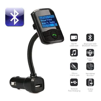 

International Bluetooth FM Transmitter Car Mp3 player Handsfree Car Kit Radio Stereo Adapter In-car Bluetooth Receiver