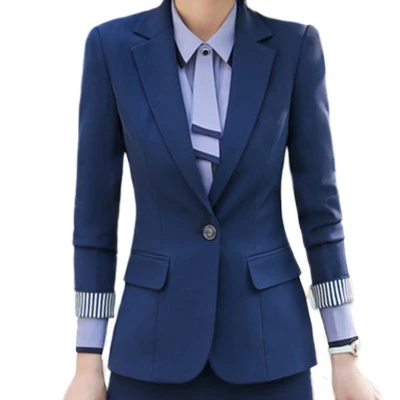 Only jacket Костюм женский брючный костюм женский костюмы женские женский костюм Для женщин комплект из 2 частей Формальные Брюки Костюмы Блейзер Офисные женские туфли работы Бизнес форма брюки осенняя одежда плюс Размеры - Цвет: Only jacket