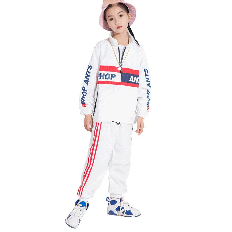 2018 Autumn Boys Girls Street Dance Clothes Suit Children's Fashion Printing Performance Tracksuit Kid Hip-Hop Sportswear Outfit (7)